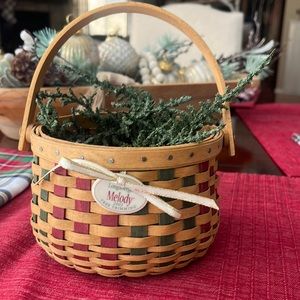 2003 Longaberger Melody Tree Trimming basket with tie on